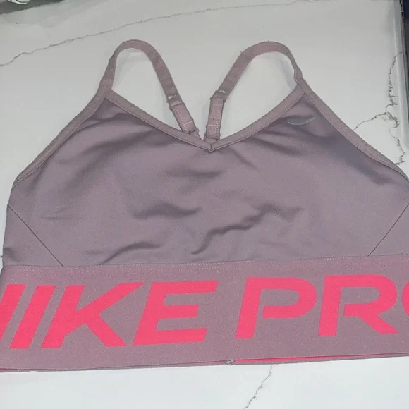 Nike Pink Sports Bra with Racerback Design - Picture 3 of 4